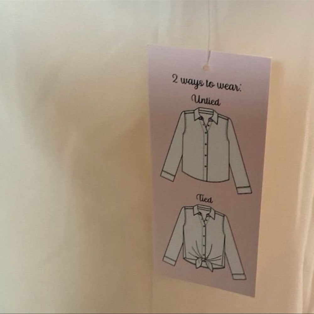 HAVER London Women's Medium Ivory Long Sleeve Lace Trim Button Down Blouse NWT!​ - Picture 7 of 9
